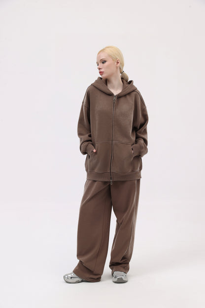 380GSM Zip Up Fleece Hoodie