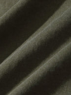 200GSM Vintage Snow Washed Tee - Navy Green Fabric, Stitching and Construction - Detail View
