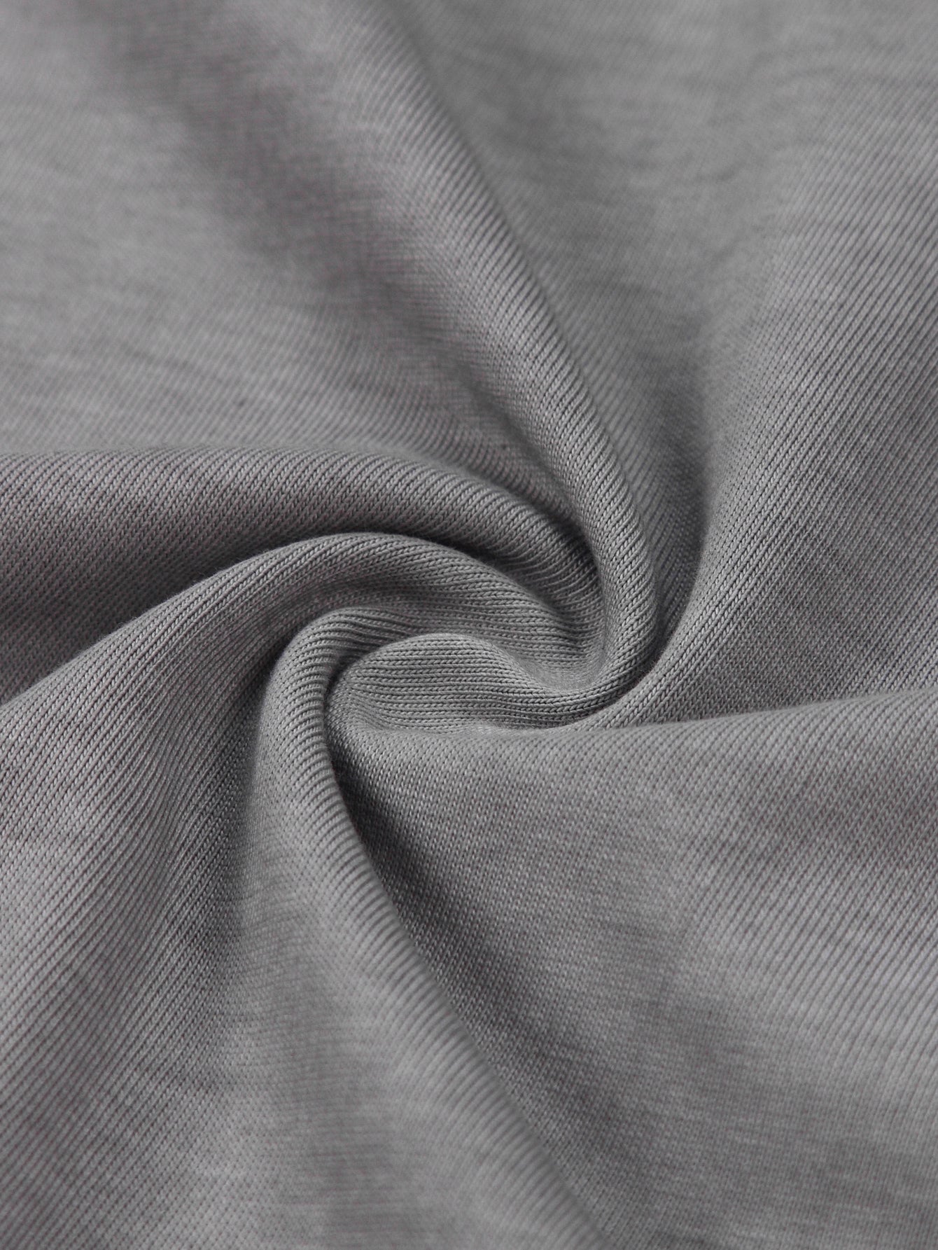 230GSM Ombre Washed Tee - Gray Fabric, Stitching and Construction - Detail View