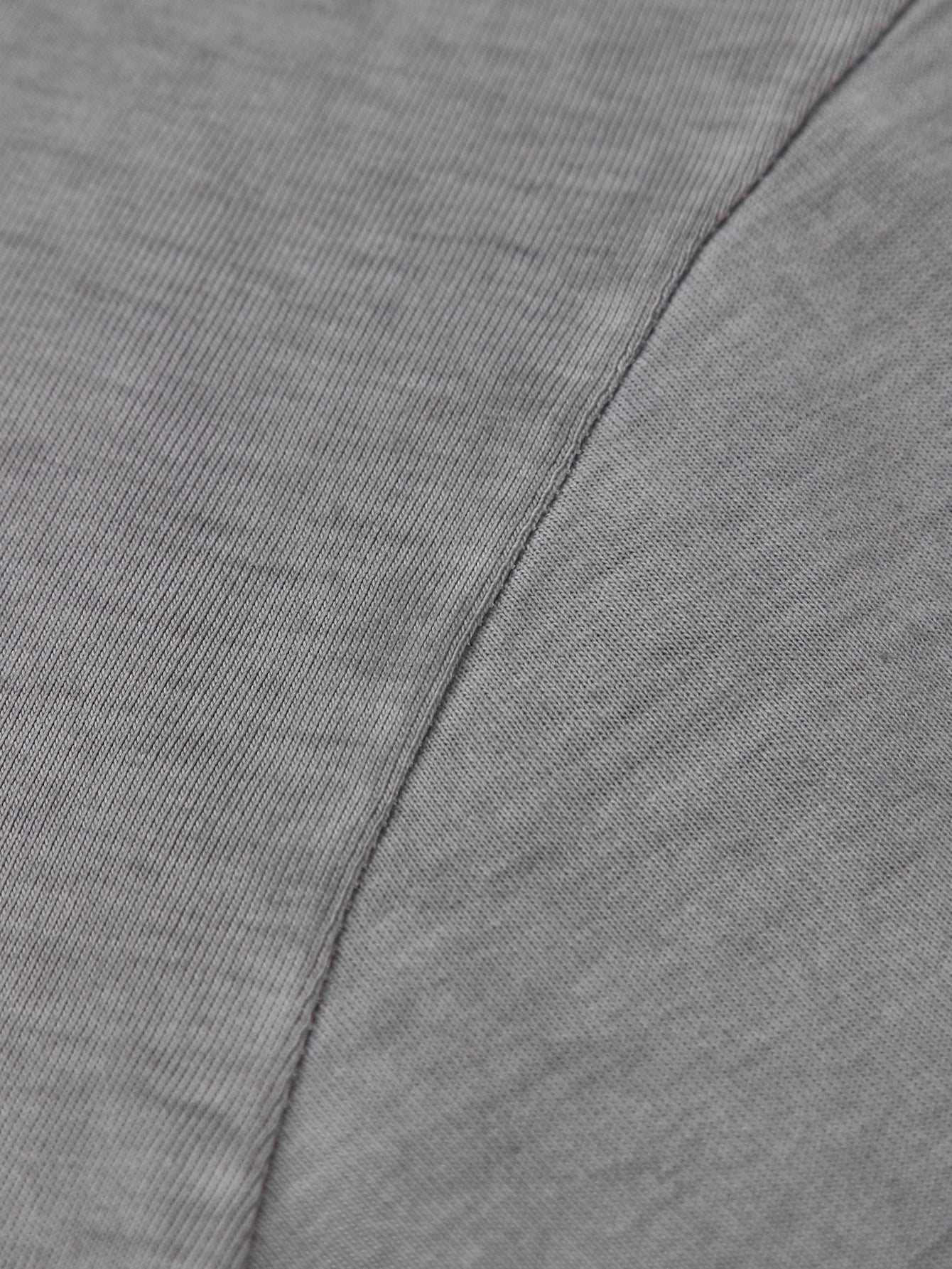 230GSM Ombre Washed Tee - Gray Fabric, Stitching and Construction - Detail View