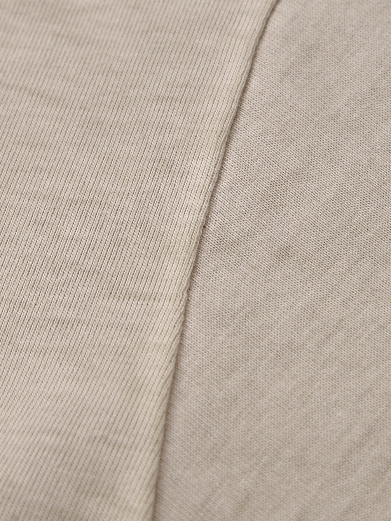 230GSM Ombre Washed Tee - Khaki Fabric, Stitching and Construction - Detail View