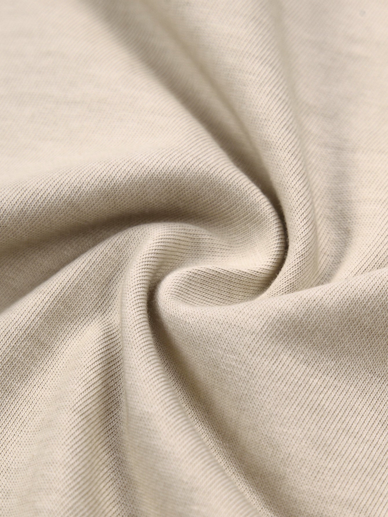 230GSM Ombre Washed Tee - Khaki Fabric, Stitching and Construction - Detail View