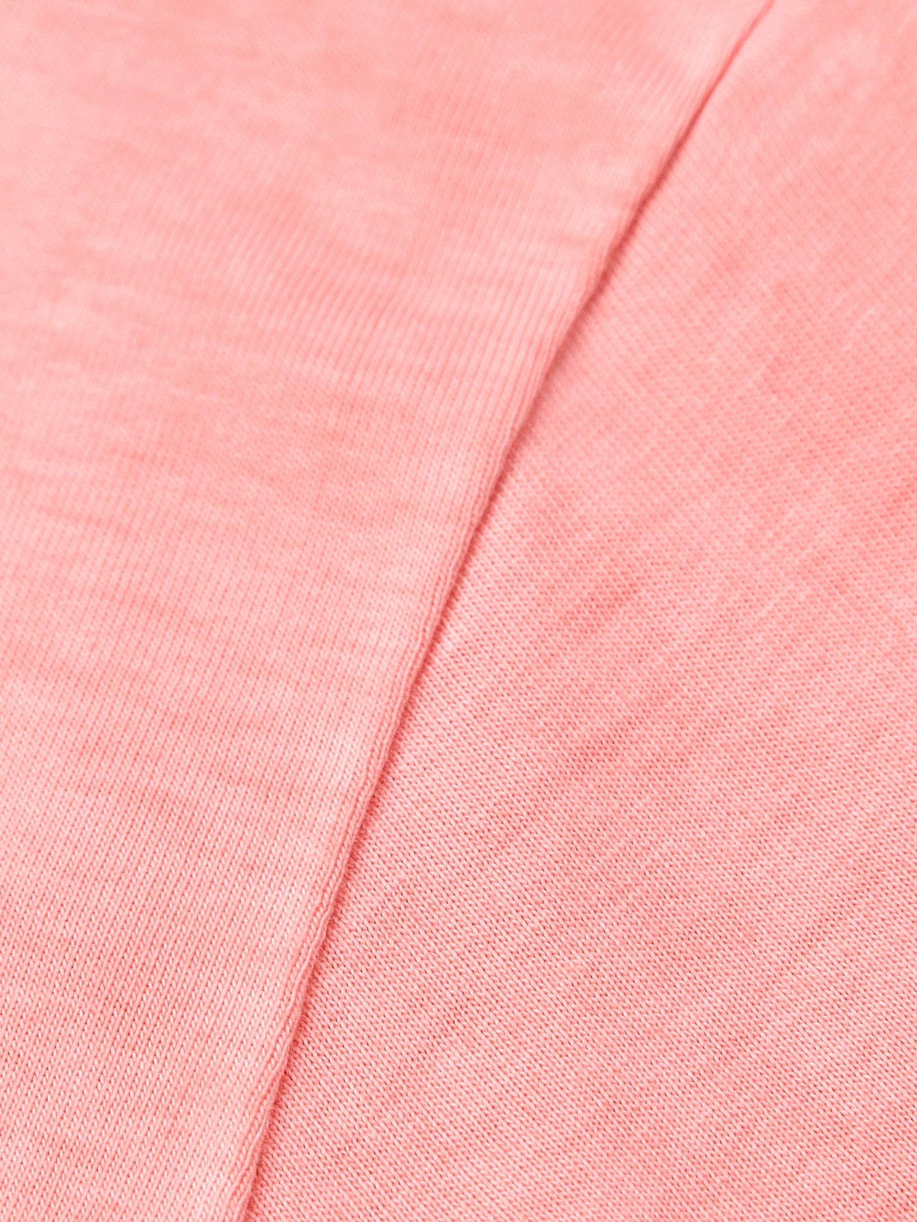 230GSM Ombre Washed Tee - Orange Fabric, Stitching and Construction - Detail View