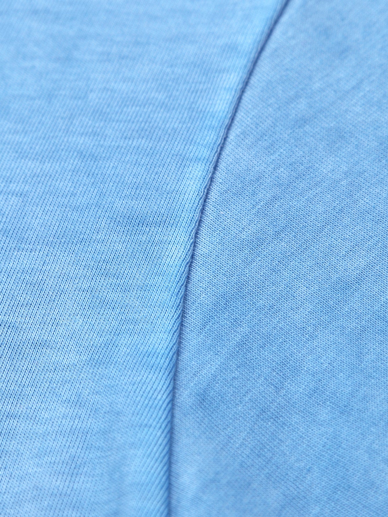 230GSM Ombre Washed Tee - Blue Fabric, Stitching and Construction - Detail View