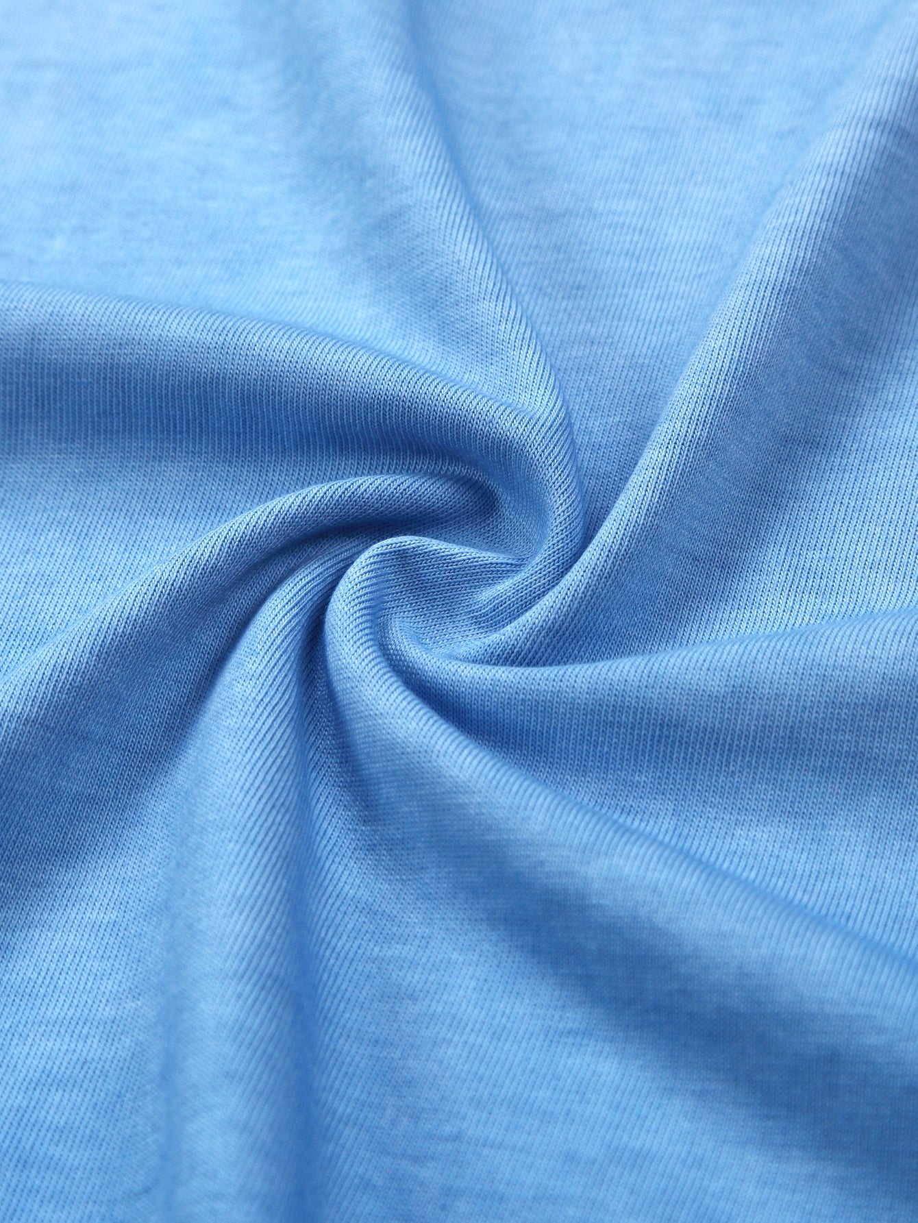 230GSM Ombre Washed Tee - Blue Fabric, Stitching and Construction - Detail View