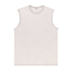 200GSM Vintage Snow Washed Sleeveless Tee - Product Detail View