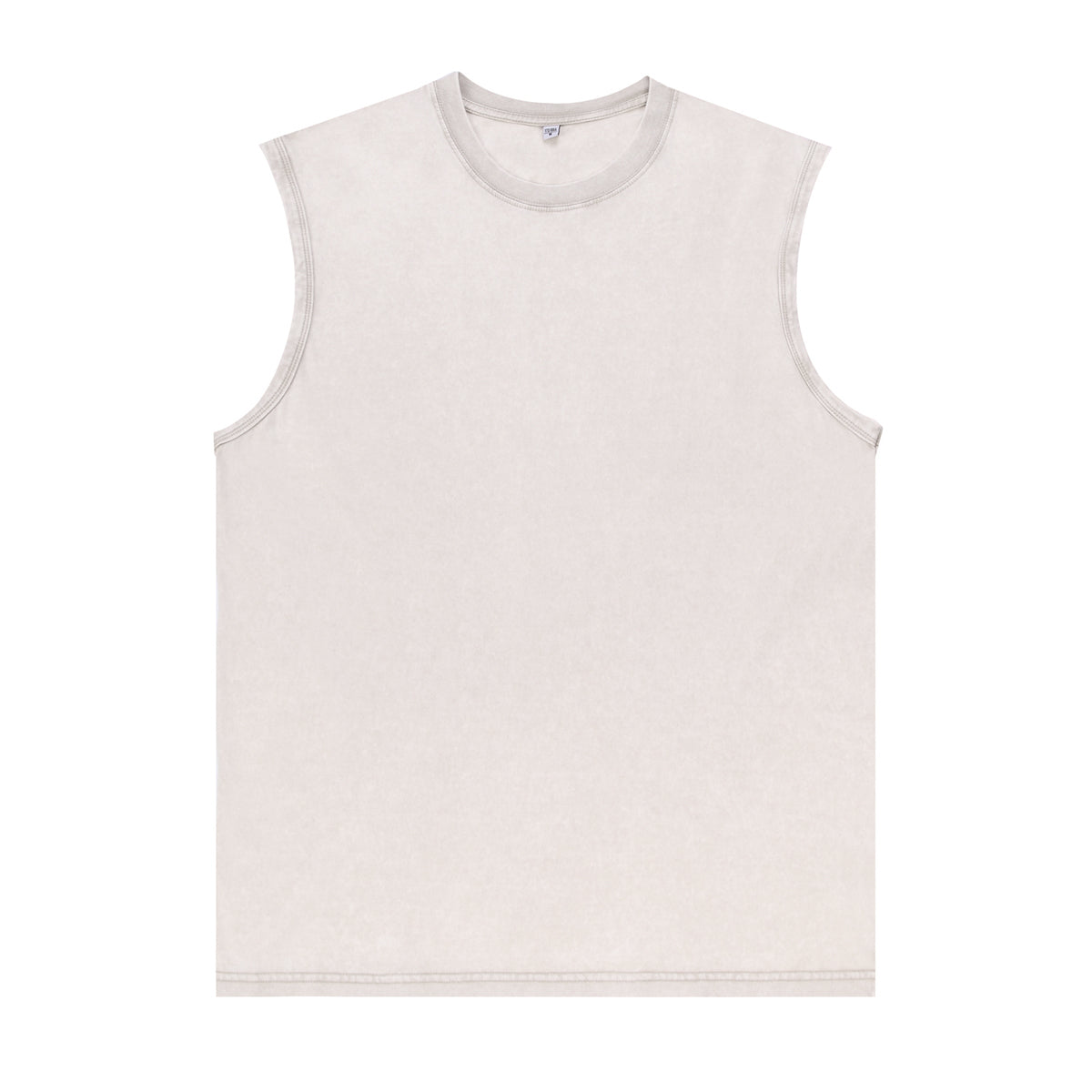 200GSM Vintage Snow Washed Sleeveless Tee - Product Detail View
