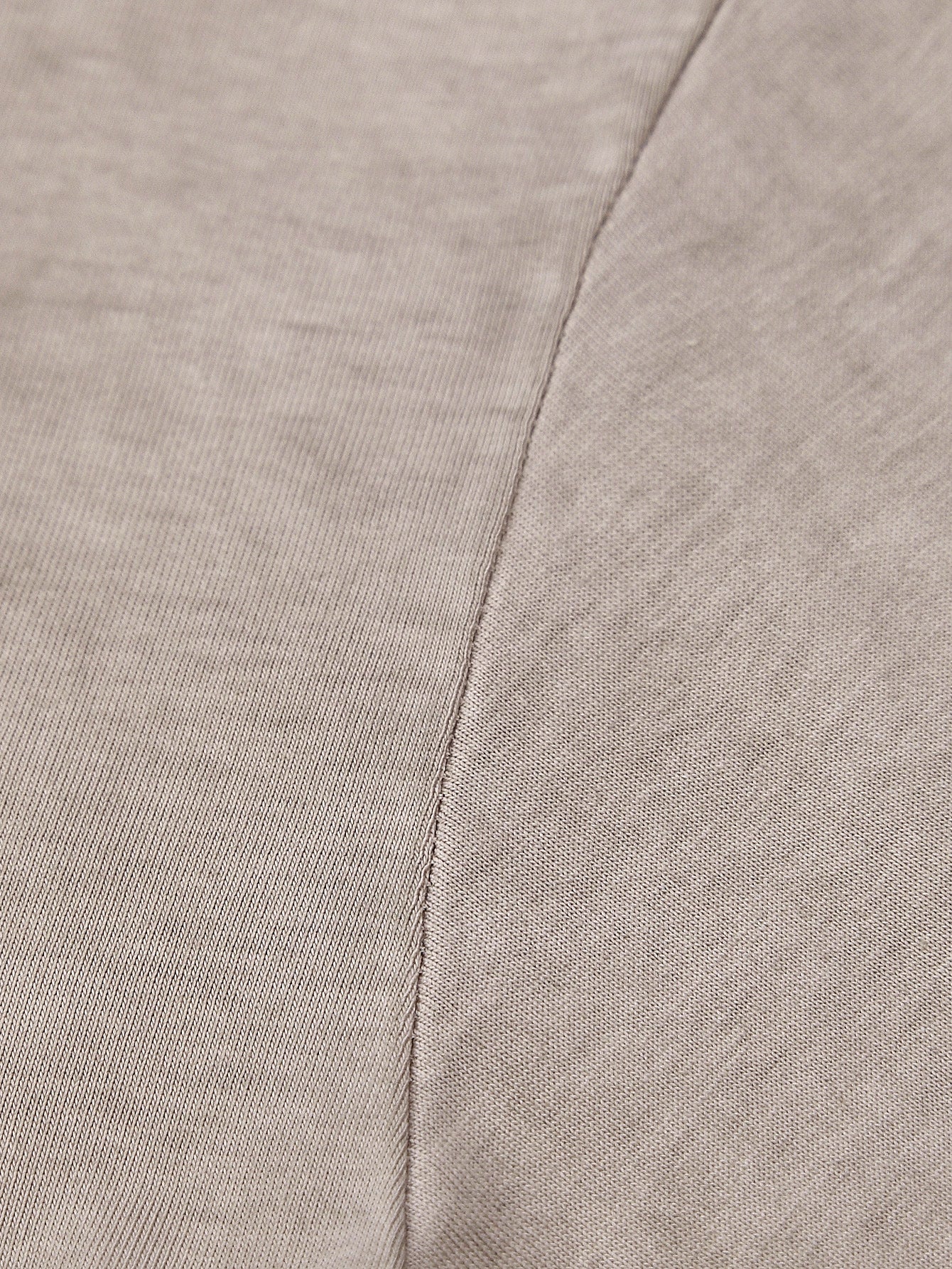 230GSM Ombre Washed Tee - Brown Fabric, Stitching and Construction - Detail View