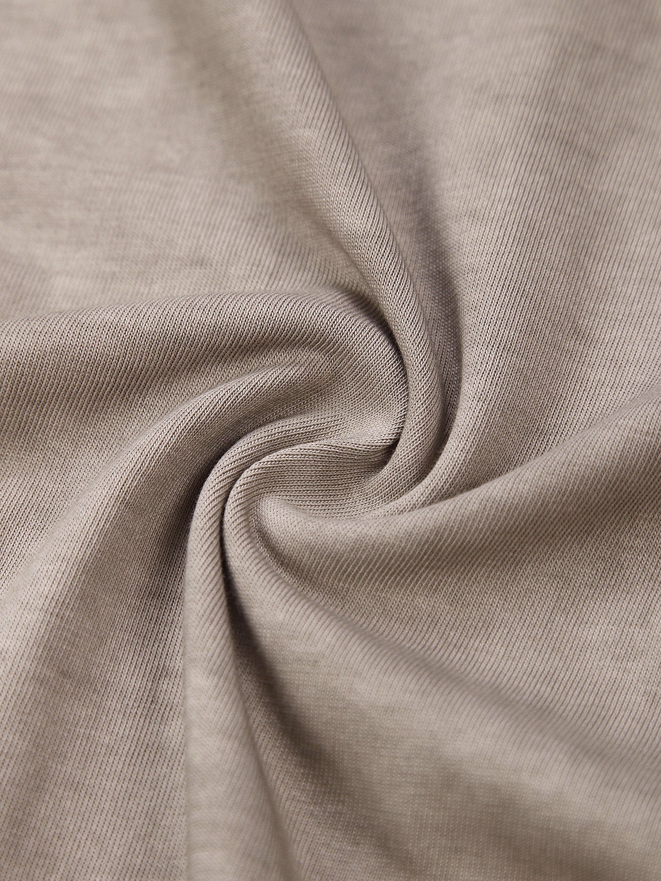 230GSM Ombre Washed Tee - Brown Fabric, Stitching and Construction - Detail View