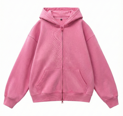 380GSM Zip Up Fleece Hoodie