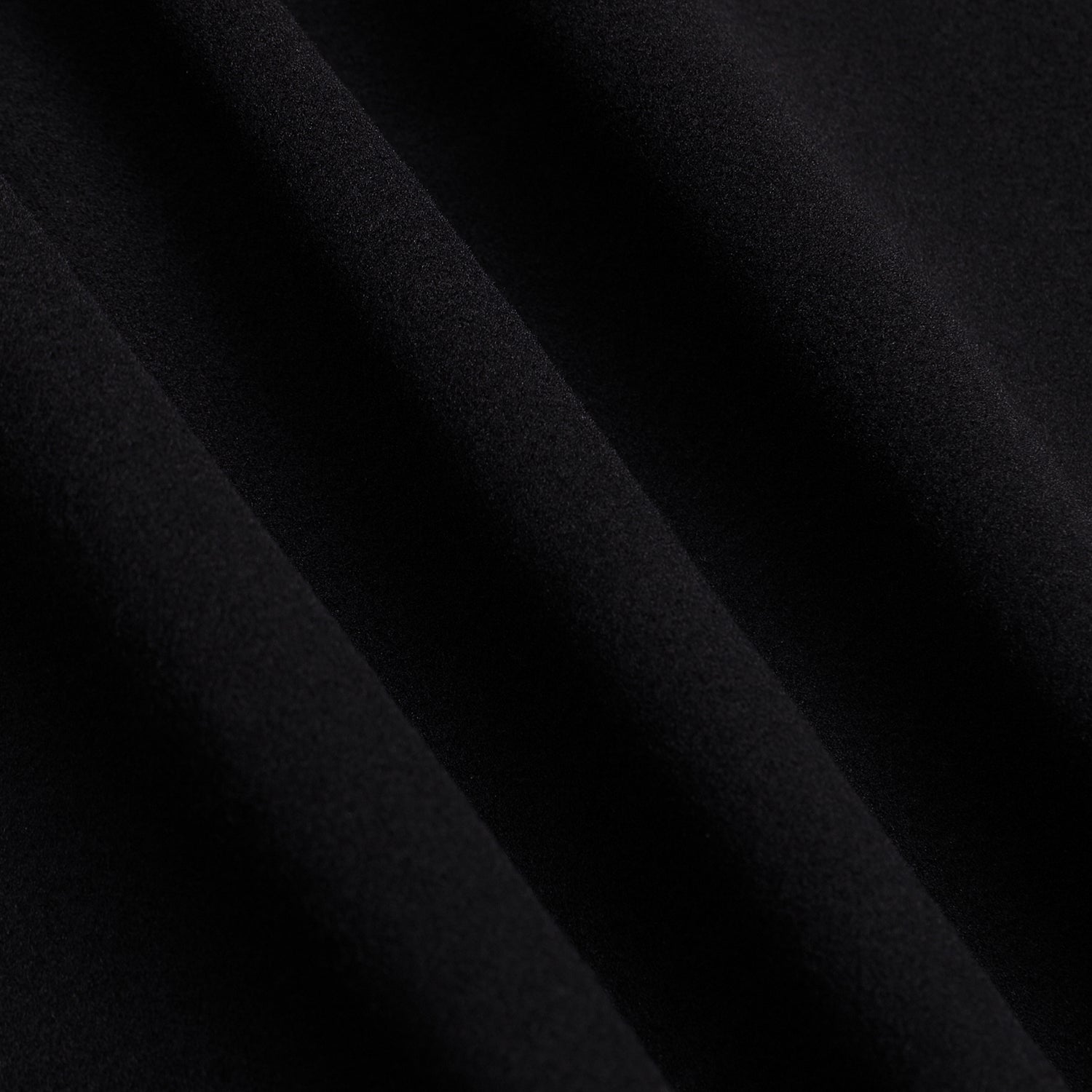 300GSM Solid Color Hoodie - Black Fabric, Stitching and Construction - Detail View