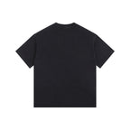 260GSM Pigment Dye Washed Tee - Black - Back View