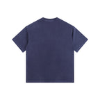 260GSM Pigment Dye Washed Tee - Steel Blue - Back View