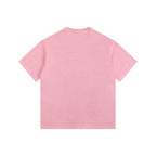 260GSM Pigment Dye Washed Tee - Pink - Back View