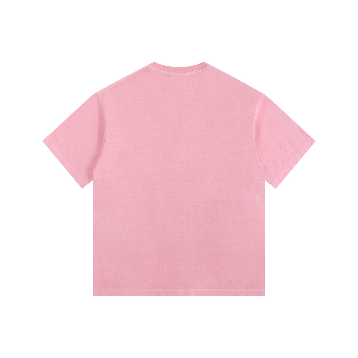 260GSM Pigment Dye Washed Tee - Pink - Back View