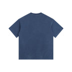 260GSM Pigment Dye Washed Tee - Denim Blue - Back View